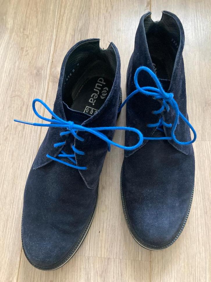 Suède blauwe sneakers/veterschoenen - Durea, Kleding | Dames, Schoenen, Gedragen, Sneakers of Gympen, Blauw, Ophalen of Verzenden