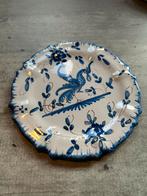 Moustiers bord vogel decoratie Frans stand handgeschilderd, Antiek en Kunst, Ophalen of Verzenden