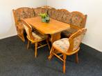 Echte duitse eethoek eiken oostenrijkse zithoek klepbank, Huis en Inrichting, Complete eetkamers, Ophalen, Gebruikt, Nvt, Nvt