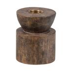 WOOOD kaarsenhouder Aiden hout 9 cm, Bruin, Nieuw, Ophalen of Verzenden, Hout
