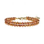 Dubbele Armband Dames Verguld Stalen Gefacetteerde Kristalle, Staal, Birgitta-Gracht 33, 6465 EL Kerkrade, Nederland, Verzenden