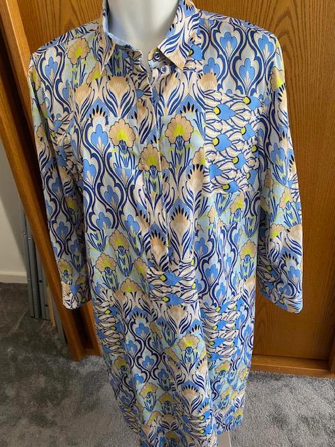 Louis en Mia overhemdjurk maat 44., Kleding | Dames, Jurken, Zo goed als nieuw, Maat 42/44 (L), Blauw, Onder de knie, Ophalen of Verzenden