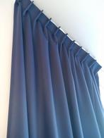 Blauwe gordijnen - semi verduisterend, Gebruikt, 100 tot 150 cm, Blauw, Ophalen of Verzenden
