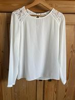 Witte blouse met kant, Ophalen of Verzenden, Zo goed als nieuw, Maat 36 (S), Wit