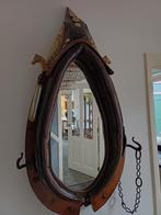 Spiegel in Paardenhoofdstel - Uniek Decoratie, Ophalen, Gebruikt, Minder dan 100 cm, Ovaal