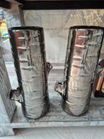 2 vazen. Zilverkleurig. Model boomstam 30x10 boomstam, Huis en Inrichting, Woonaccessoires | Vazen, Ophalen of Verzenden, Overige kleuren