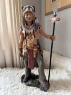 Indiaan beeld 63cm hoog Native American-krijger, Verzamelen, Ophalen of Verzenden, Gebruikt, Mens