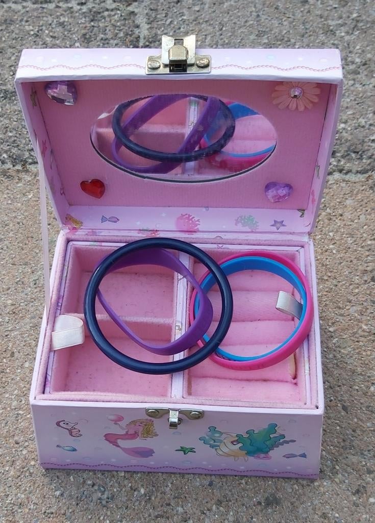 Sieraden doos Disney Ariël, Ophalen of Verzenden, Roze, Hardcase, Zo goed als nieuw