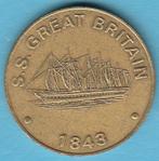 Penning Entrance S.S. Great Britain 1843 afbeelding schip, Postzegels en Munten, Ophalen of Verzenden, Overige materialen, Buitenland