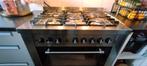 RVS gasfornuis Solitair, Witgoed en Apparatuur, Fornuizen, Gebruikt, Gas, 85 tot 90 cm, 4 kookzones