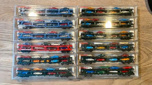 Autotransport wagons Fleischmann, Hobby en Vrije tijd, Modeltreinen | N-Spoor, Zo goed als nieuw, Wagon, Gelijkstroom, Fleischmann