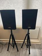 Set 4-Acoustic speakers met Innox statieven, Zo goed als nieuw, 120 watt of meer, Front, Rear of Stereo speakers, Ophalen