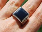 Vanoli 925 zilveren heren ring met onyx maat 20,5, Sieraden, Tassen en Uiterlijk, Ringen, Vanoli, 20 of groter, Heer, Nieuw