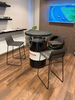 Honda olievat tafel inclusief 3 krukken, Ophalen, Zo goed als nieuw