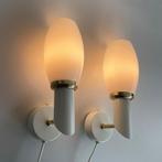 2 vintage design LAMPEN opaal Massive De Rupel Mid Century, Ophalen of Verzenden, Gebruikt, Glas, Vintage Mid Century Design Hollywood Regency Hotel Chic retro