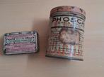 2 brocante blikken Phoscao en Oxymenthol Perraudin - Frankri, Verzamelen, Blikken, Ophalen, Gebruikt, Overige, Overige merken