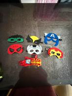 7 set Superheld Masker-Cape+ spiderman handschoen met geluid, Kinderen en Baby's, Ophalen of Verzenden, Zo goed als nieuw, 122 t/m 128