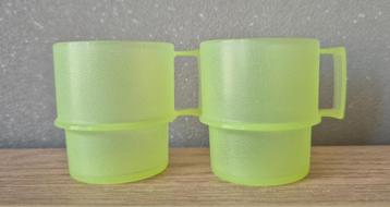 Tupperware mini bekertjes Hoogte 4,5cm Ø 4cm Groen 2x NIEUW beschikbaar voor biedingen