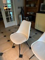 6 Eetkamerstoelen - Design Stijl, Ophalen, Kunststof, Gebruikt, Wit