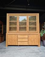 Stoere Greeploze Buffetkast | Schoolkast | Teak #1248, Met deur(en), 200 cm of meer, Ophalen of Verzenden, 200 cm of meer