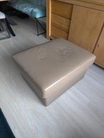 Echt lederen hocker 78x62x42 onbeschadigd, Ophalen, Zo goed als nieuw, Vierkant