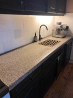 Terrazzo aanrechtblad met betegelde spoelbak – 210 x 53,4cm, Ophalen
