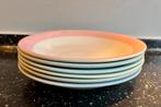 6 Diepe borden Moullin des Louos France pastel, Ophalen of Verzenden, Zo goed als nieuw, Bord(en), Overige stijlen