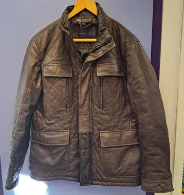 Tommy Hilfiger echt leren jas donkerbruin luxe mt 50 50056 beschikbaar voor biedingen
