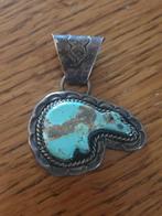 Leuke navajo/zuni zilveren hangertje met turquoise, Sieraden, Tassen en Uiterlijk, Verzenden, Zilver, Hanger