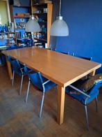 Eettafel met 6 stoelen, Huis en Inrichting, Tafels | Eettafels, Gebruikt, 200 cm of meer, Rechthoekig, 50 tot 100 cm