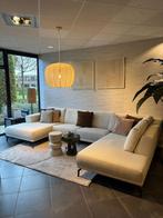 Showmodel U-bank / Hoekbank Bouclé Beige 376 cm, Ophalen, Hoekbank, 300 cm of meer, Zo goed als nieuw