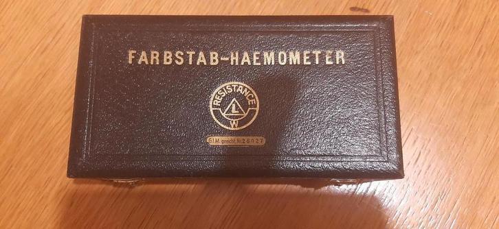 FarbStab Haemometer medisch apparaat, Antiek en Kunst, Antiek | Gereedschap en Instrumenten, Ophalen of Verzenden