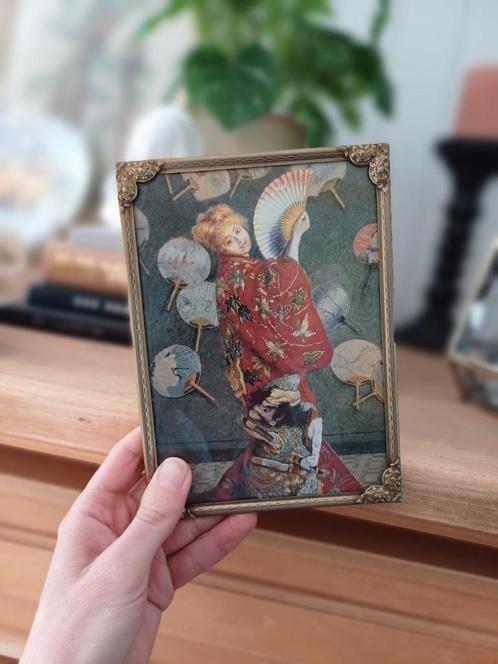 Prachtig vintage fotolijstje 1318 met schilderij Monnet, Huis en Inrichting, Woonaccessoires | Lijsten, Zo goed als nieuw, Minder dan 50 cm