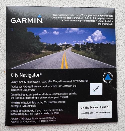 Garmin City navigation Zuiderlijk Afrika kaartje van 2025, Computers en Software, Navigatiesoftware, Zo goed als nieuw, Landkaarten