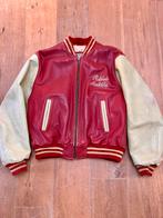 Vintage Redskins Leren Varsity Collegejack Rood/Beige XL, Kleding | Heren, Gedragen, Redskins, Ophalen of Verzenden, Maat 56/58 (XL)