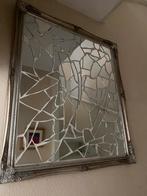 Unieke spiegel met gebroken glas barok zilver lijst 70 x 90, Huis en Inrichting, Woonaccessoires | Spiegels, Gebruikt, 100 tot 150 cm