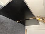 Zwarte eettafel, Huis en Inrichting, Tafels | Eettafels, Ophalen, Gebruikt, 50 tot 100 cm, Vijf personen of meer
