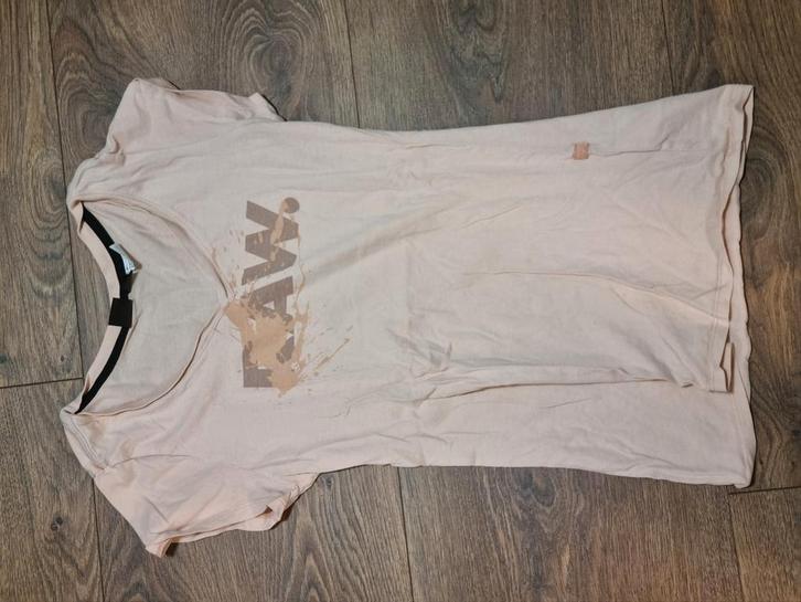 G-star shirt zalm, Kleding | Dames, T-shirts, Zo goed als nieuw, Maat 34 (XS) of kleiner, Korte mouw, Ophalen