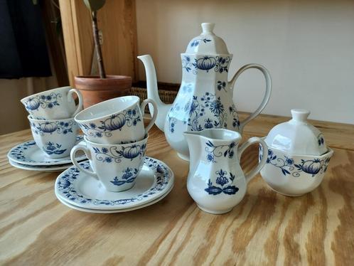 Zwiebelmuster koffiepot, koffie / thee servies porselein, Antiek en Kunst, Antiek | Servies compleet, Ophalen of Verzenden