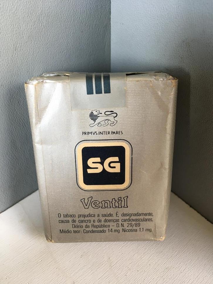 sigaretdoosje	SG Ventil, zilver, softcase, Portugal, Verzamelen, Rookartikelen, Aanstekers en Luciferdoosjes, Nieuw, Tabaksdoos of Verpakking