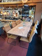 Nieuwe Tafel 240 x 100 cm, HPL, met boomstam effect, H&H, Huis en Inrichting, Ophalen, Overige materialen, 50 tot 100 cm, Vijf personen of meer