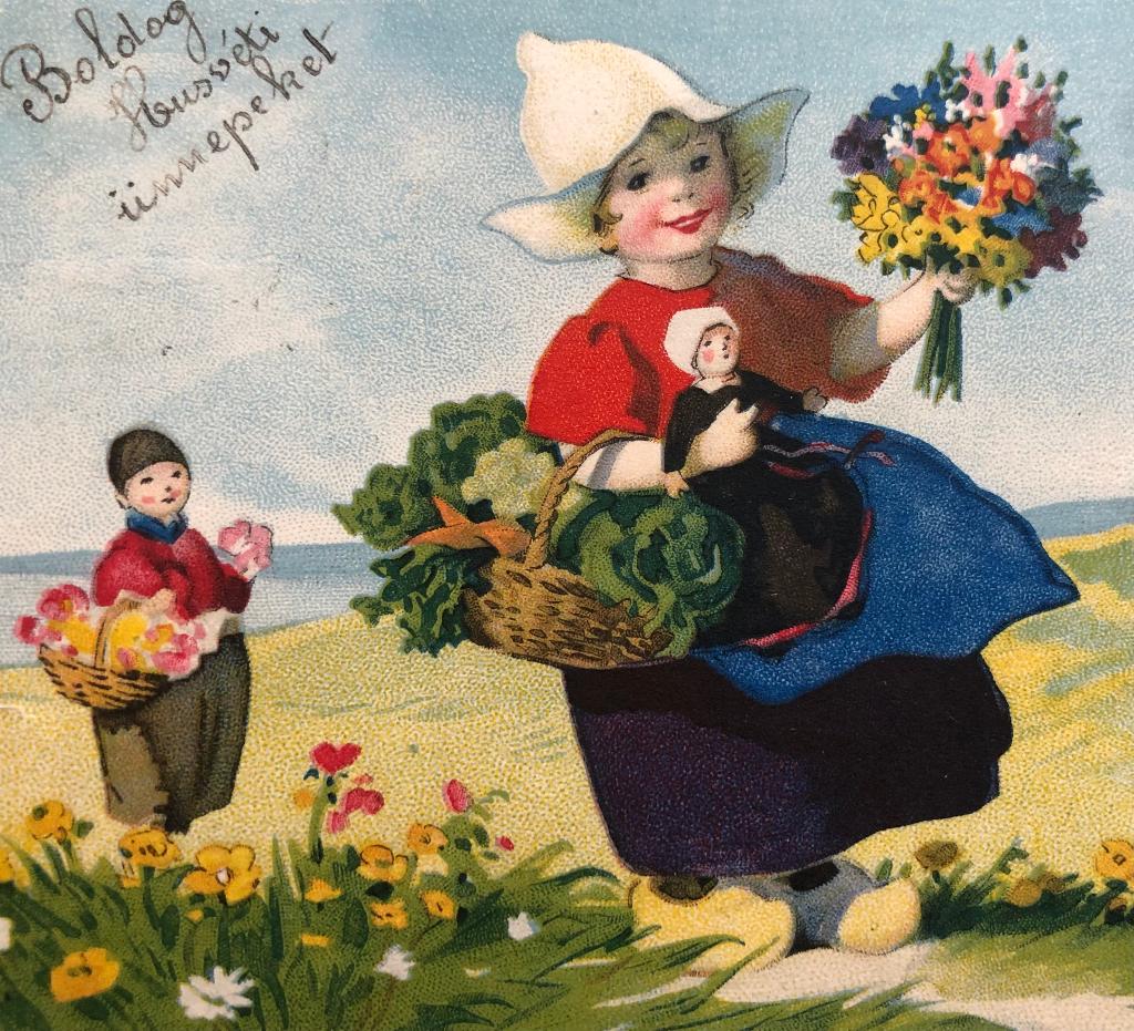 FRITZ BAUMGARTEN - gesigneerd - boer - boerinnetje - molen, Verzenden, 1920 tot 1940, Gelopen, Kinderen