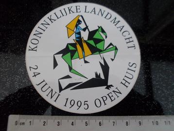 2x sticker koninklijke landmacht open huis 1995 KL leger beschikbaar voor biedingen