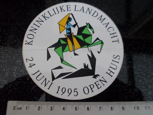 2x sticker koninklijke landmacht open huis 1995 KL leger, Verzamelen, Stickers, Zo goed als nieuw, Bedrijf of Vereniging, Verzenden
