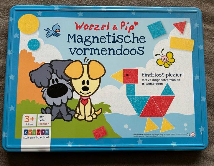 Woezel & Pip Magnetische Vormendoos, Kinderen en Baby's, Speelgoed | Educatief en Creatief, Zo goed als nieuw, Knutselen, Puzzelen