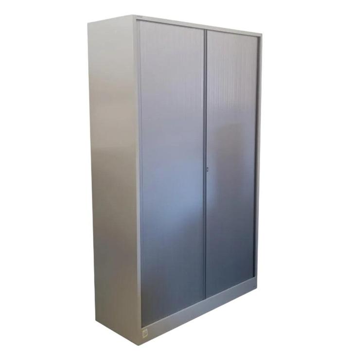 Ahrend Roldeurkast Lichtgrijs Donkergrijs 195 x 120 x 45, Huis en Inrichting, Kasten | Roldeurkasten en Archiefkasten, Gebruikt