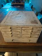 2 oude brocante kleine ladekastjes, Huis en Inrichting, Kasten | Ladekasten, Ophalen, Minder dan 50 cm, Gebruikt, Minder dan 100 cm