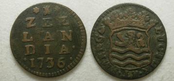 Zeeland Duit 1736 beschikbaar voor biedingen