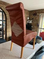 6 zeer nette leren stoelen, Huis en Inrichting, Fauteuils, Gebruikt, Minder dan 75 cm, Leer, Ophalen of Verzenden