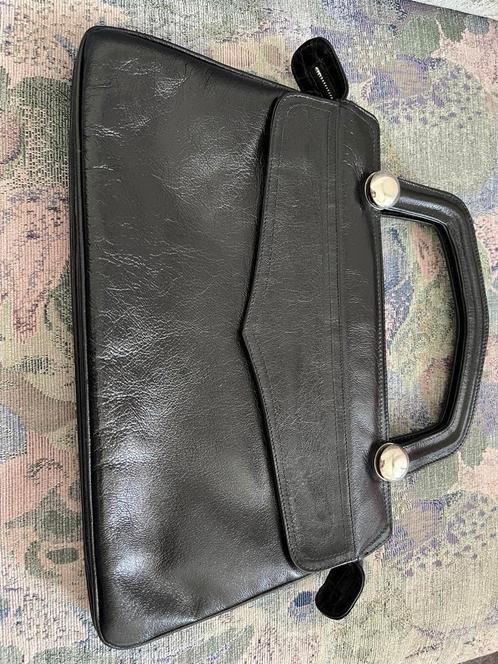 Leren handtas, Sieraden, Tassen en Uiterlijk, Tassen | Damestassen, Zo goed als nieuw, Handtas, Zwart, Ophalen of Verzenden